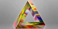 Ein Dreieck in Regenbogenfarben